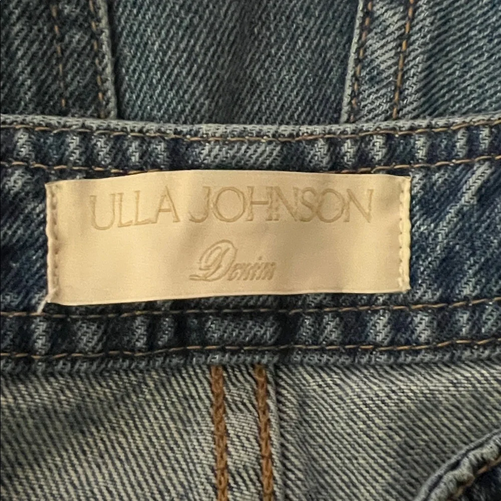 Ulla Johnson Blue High-Rise Wide-Leg Jeans - Picture 7 of 10